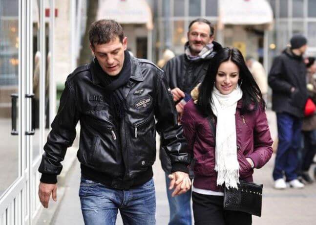 Andrijana Bilic's former husband, Slaven Bilic, with his girlfriend, Ivana Deldum.